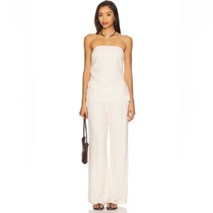 Women's Cream Strapless SET
